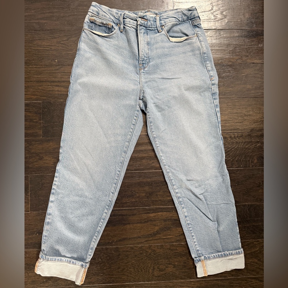 Good American ‘the weekender cuff’ jeans sz 28